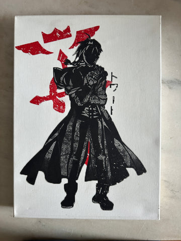 ONLY ONE AVAILABLE- HAND MADE -ANIME FULLMETAL ALCHEMIST - EDWARD ELRIC ART ON CANVA - FREE DELIVERY