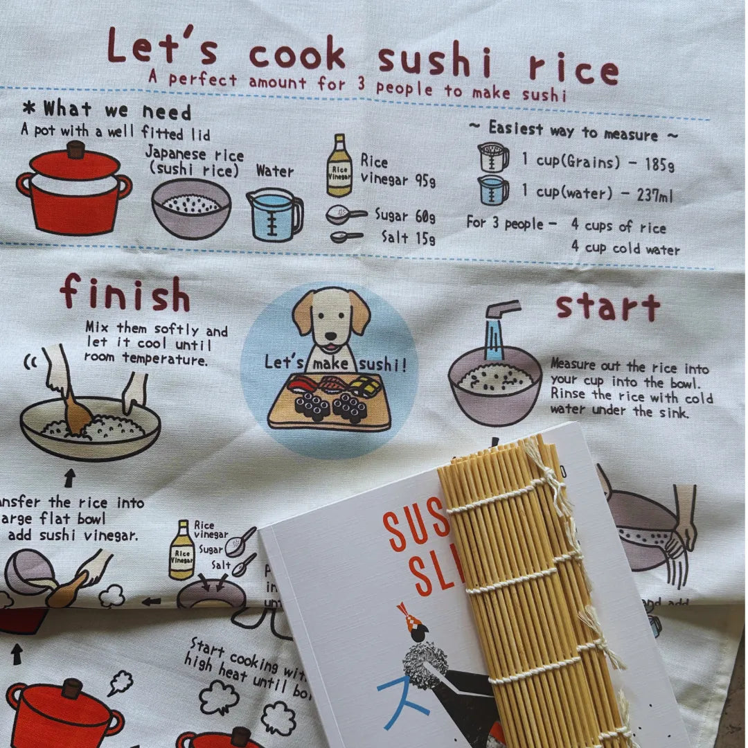 how to make sushi rice tea towel