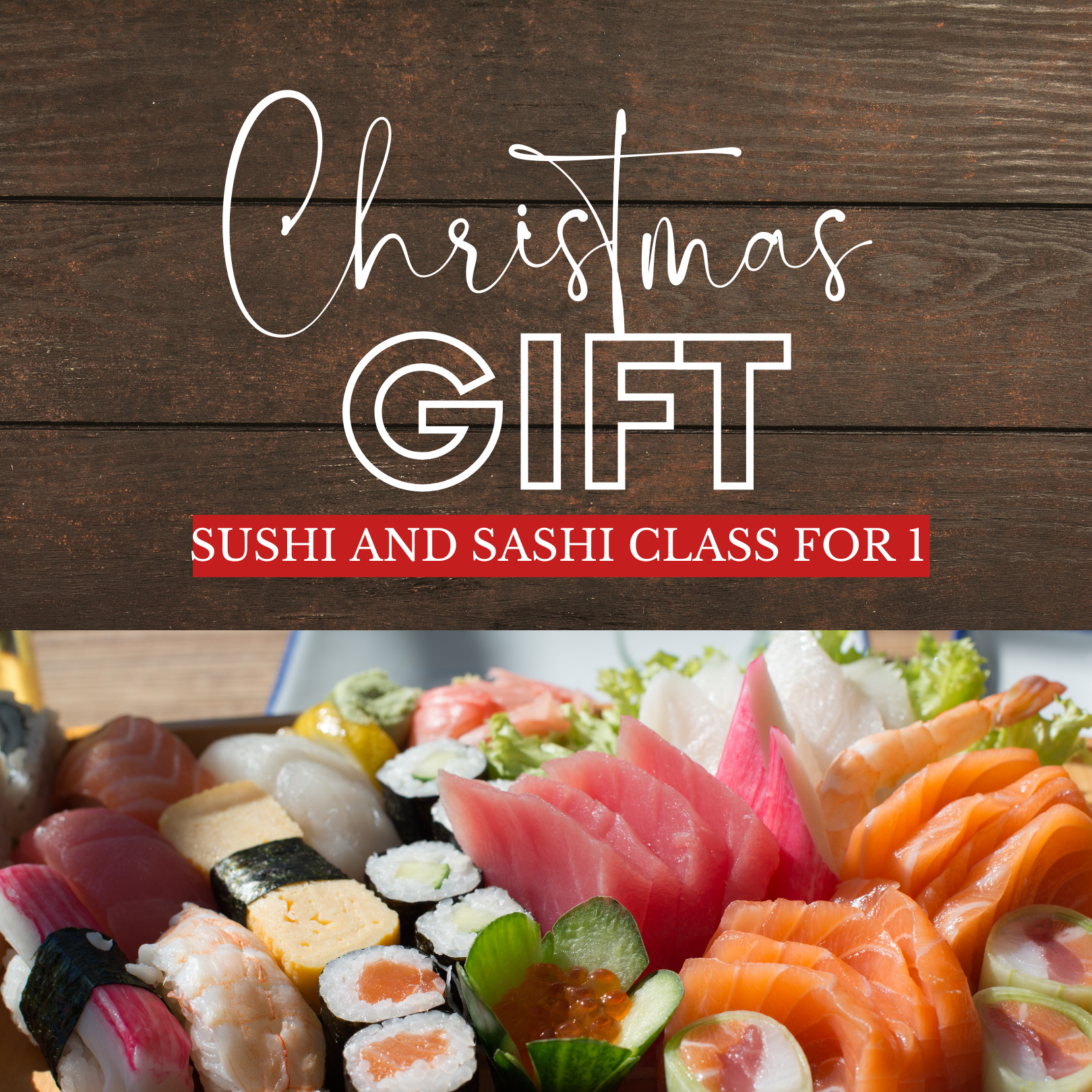 Sushi and Sashimi. - gift voucher BRING ONE FOR FREE -
