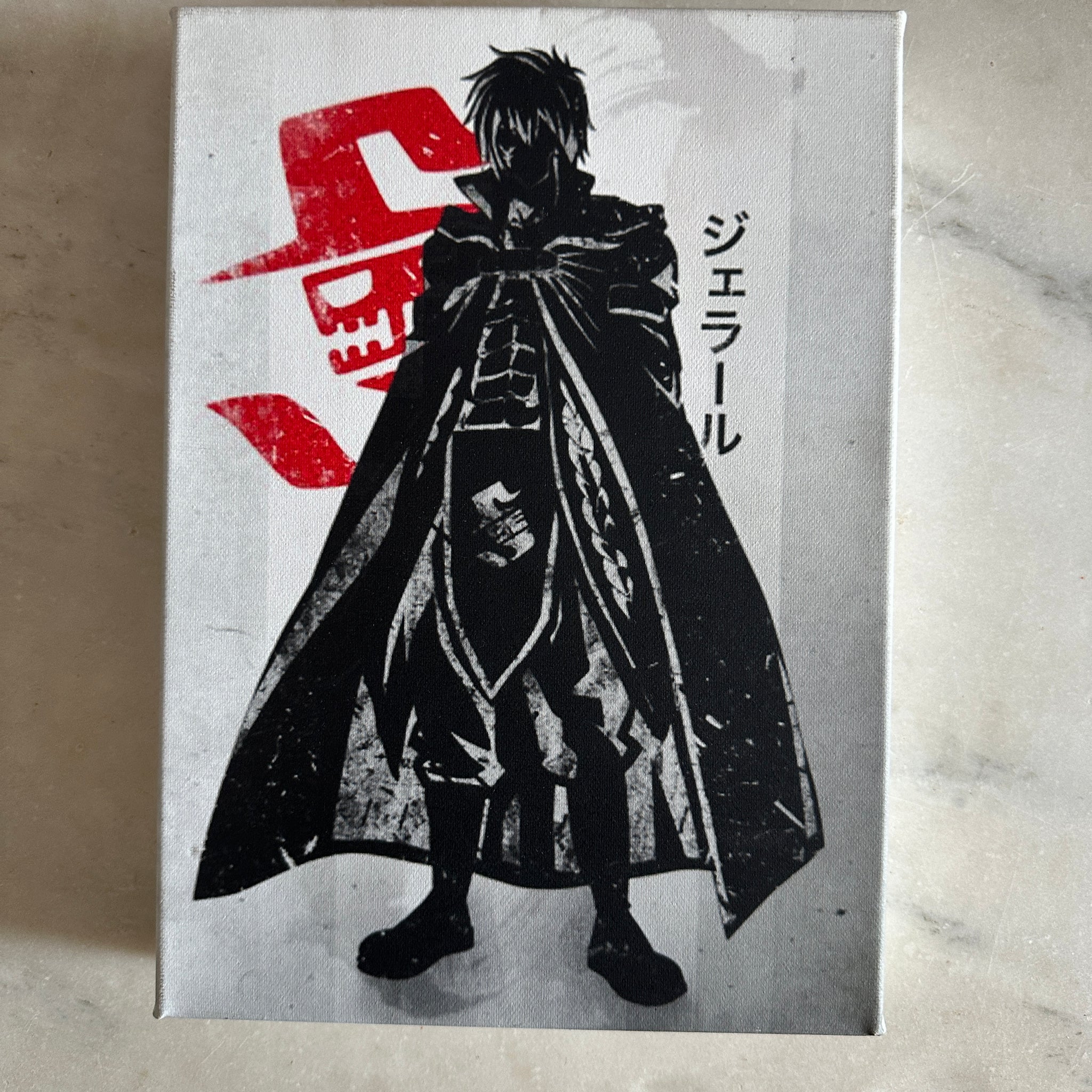 ONLY ONE AVAILABLE-  HAND MADE -ANIME FAIRY TAIL - GERARD ART ON CANVA - FREE DELIVERY