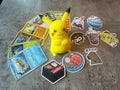 Pikachu gift pack - Pikachu squishy + Pokemon trading cards + Japanese stickers