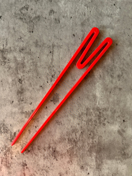 Plastic easy chopsticks - Suzu HouseRed