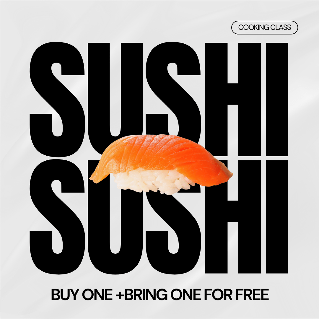 Sushi class. - gift voucher BRING ONE FOR FREE - Suzu House